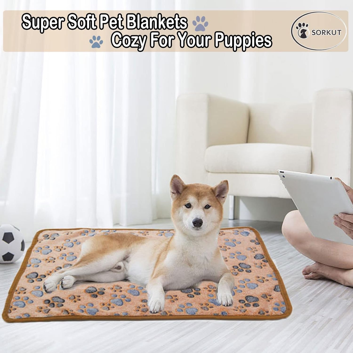 3 Pack Pet Blankets (23"X15")