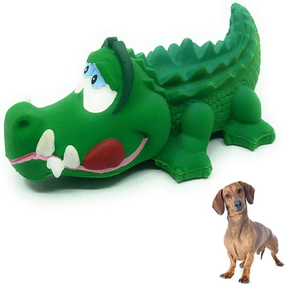 Alligator Sensory Squeaky Dog Toy