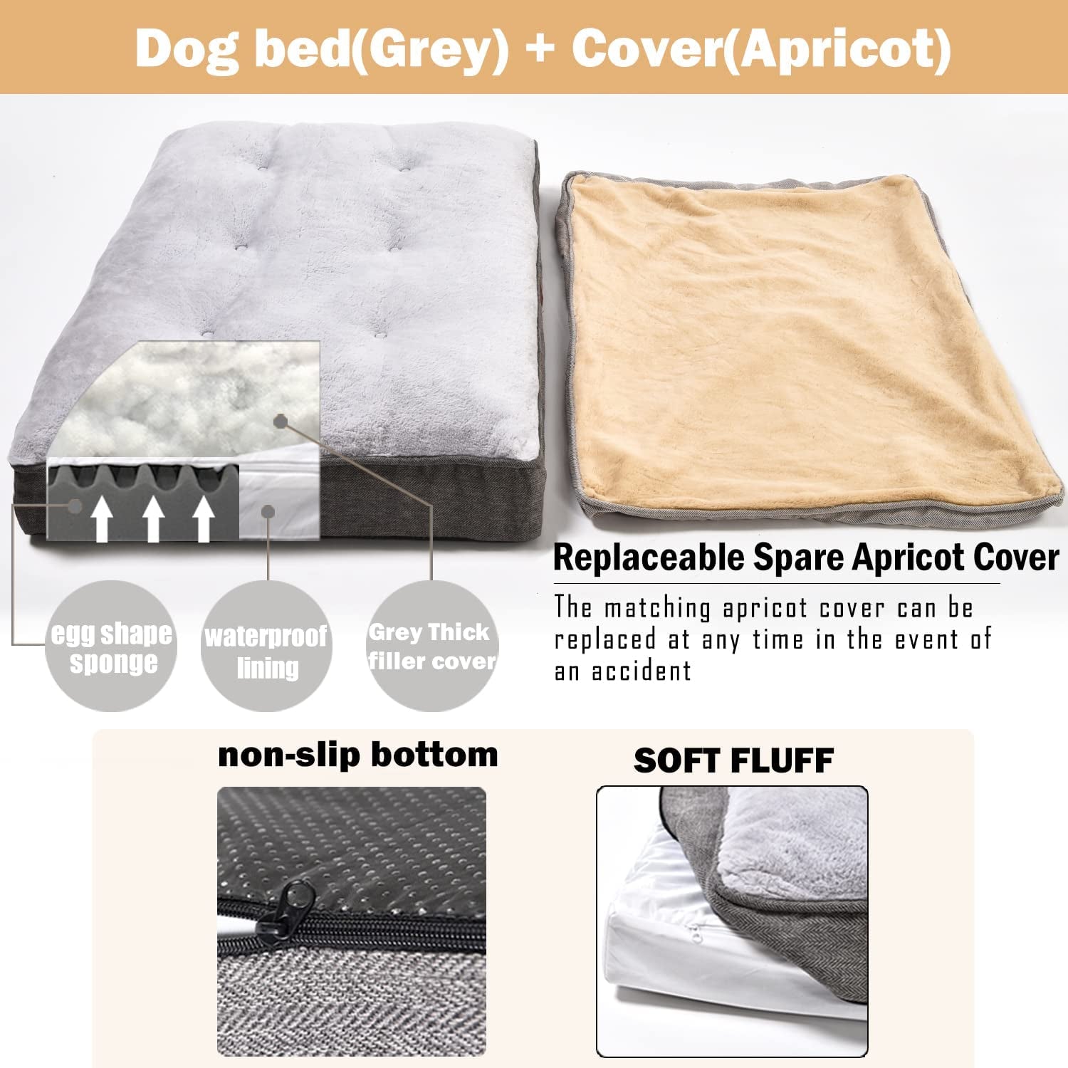 Dog Bed for Large Dogs and Medium Dogs (31 X 25 X 3)