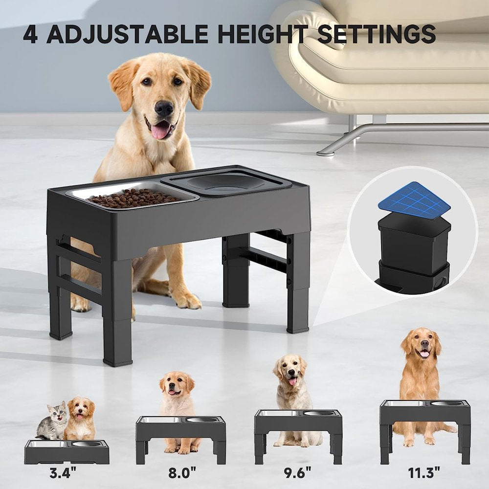 2-In-1 Height Adjustable Elevated Dog Bowls