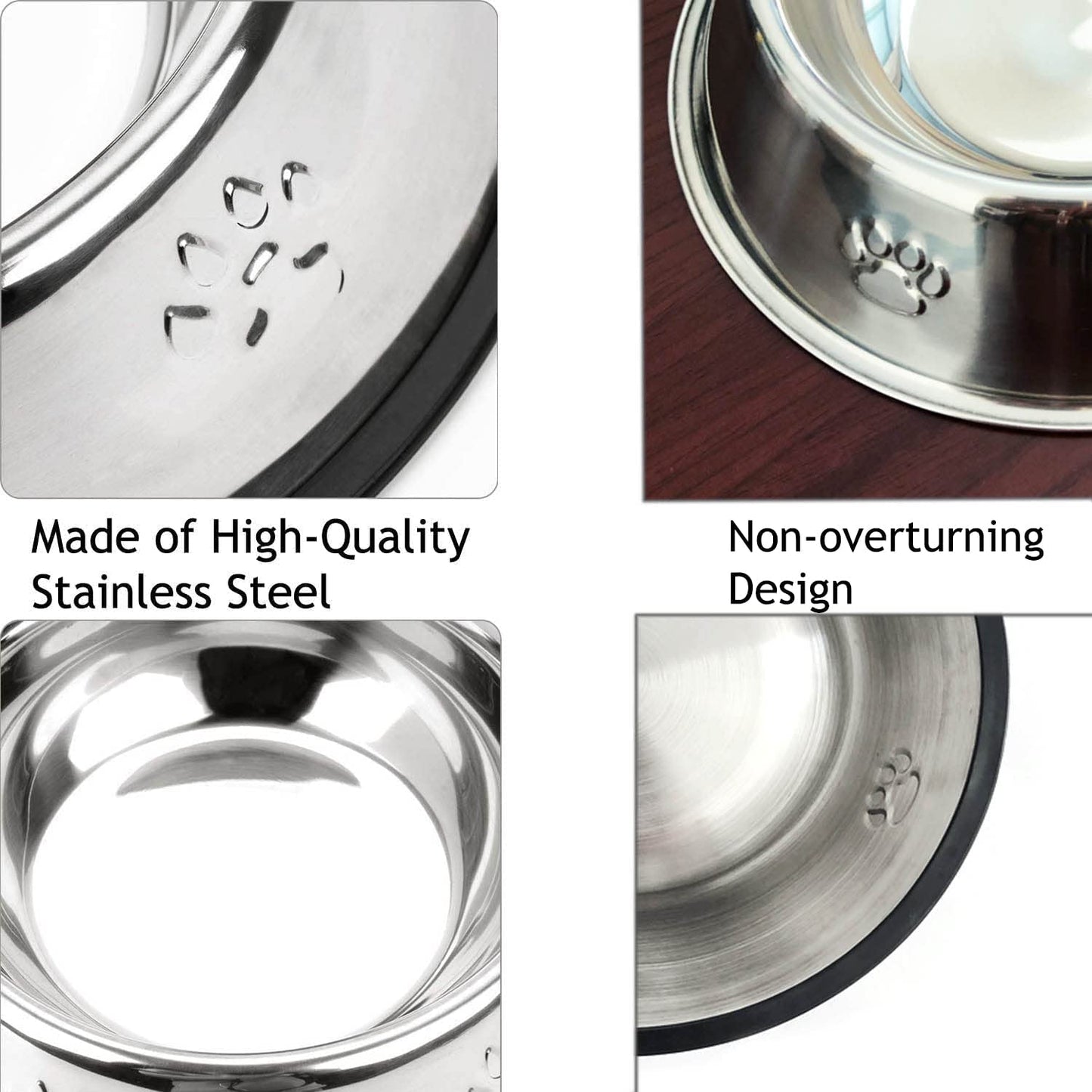 2 Stainless Steel Dog Bowls