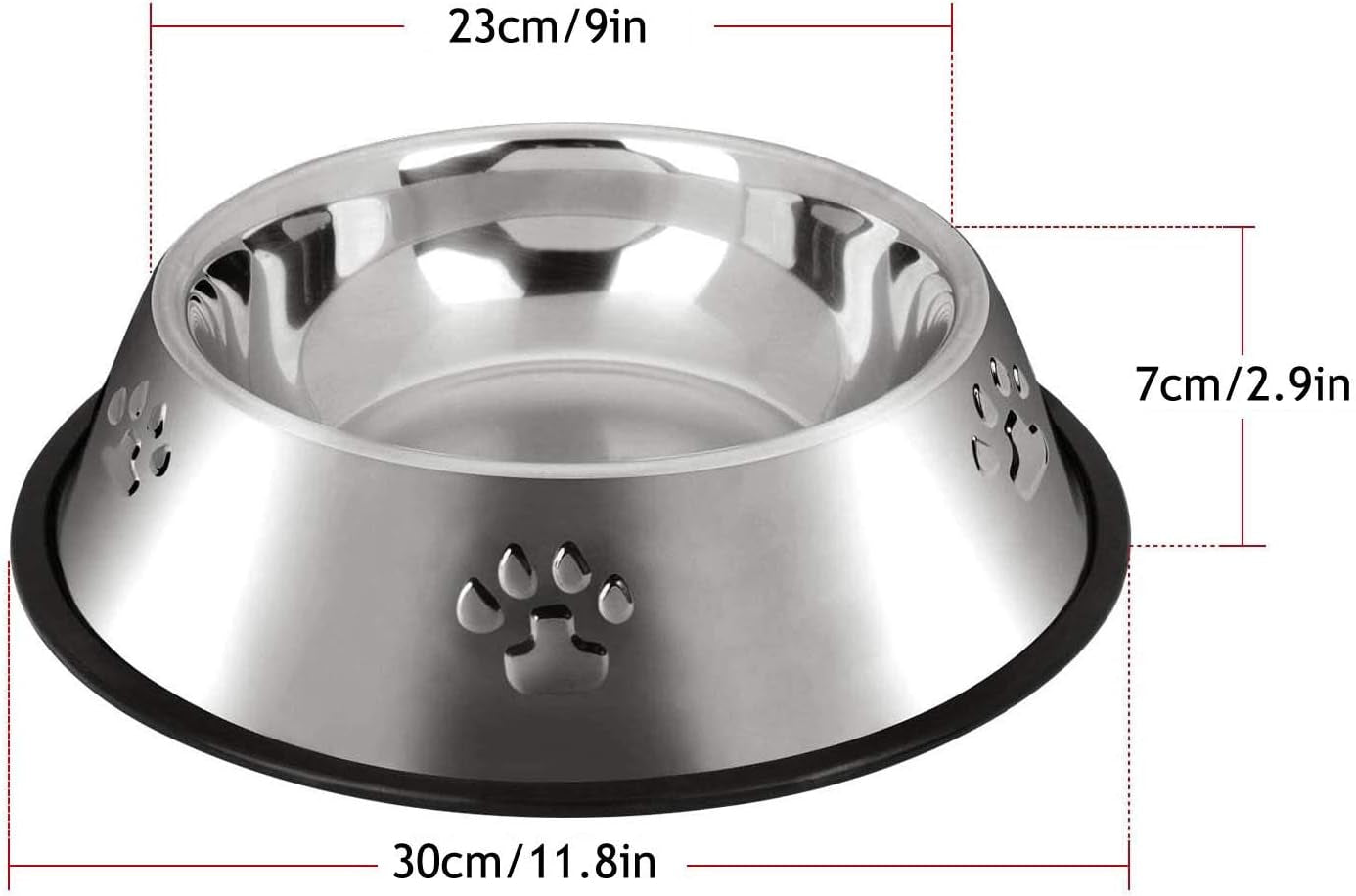 2 Stainless Steel Dog Bowls