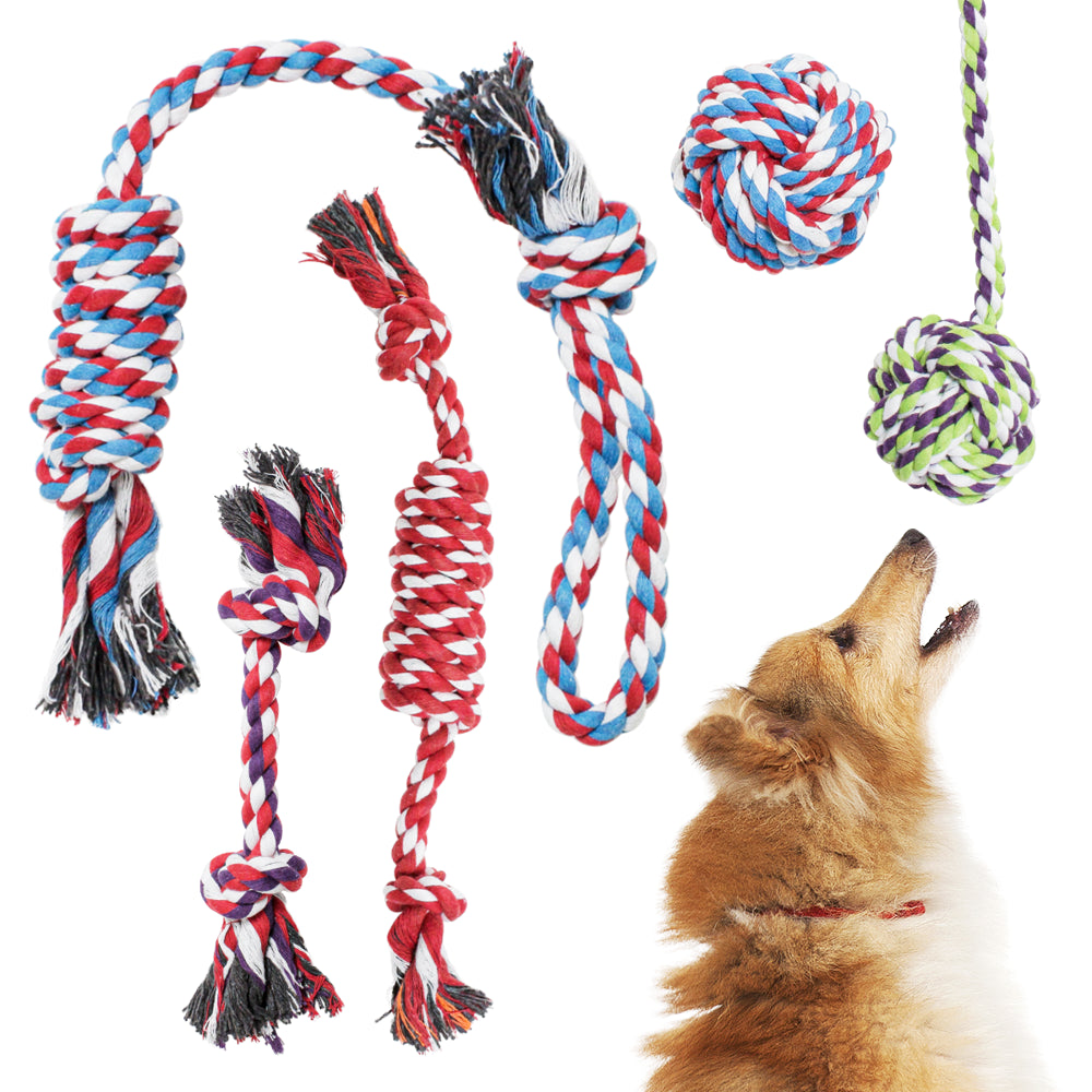 Pacific Pups Product Rope Dog Toys - 5 Pack