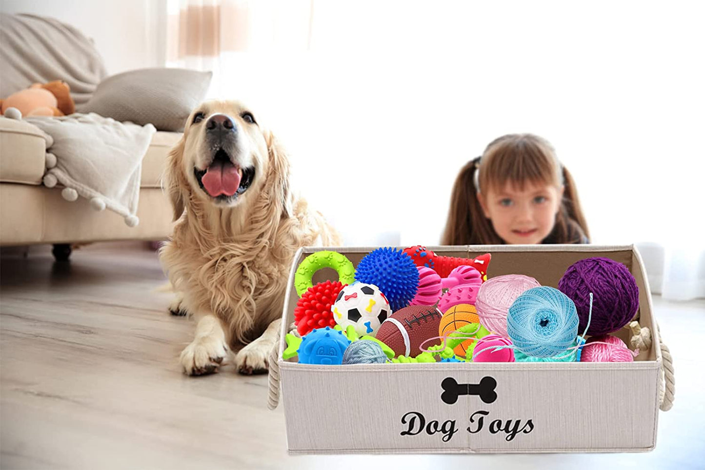 Dog Toys Storage Bins-Foldable