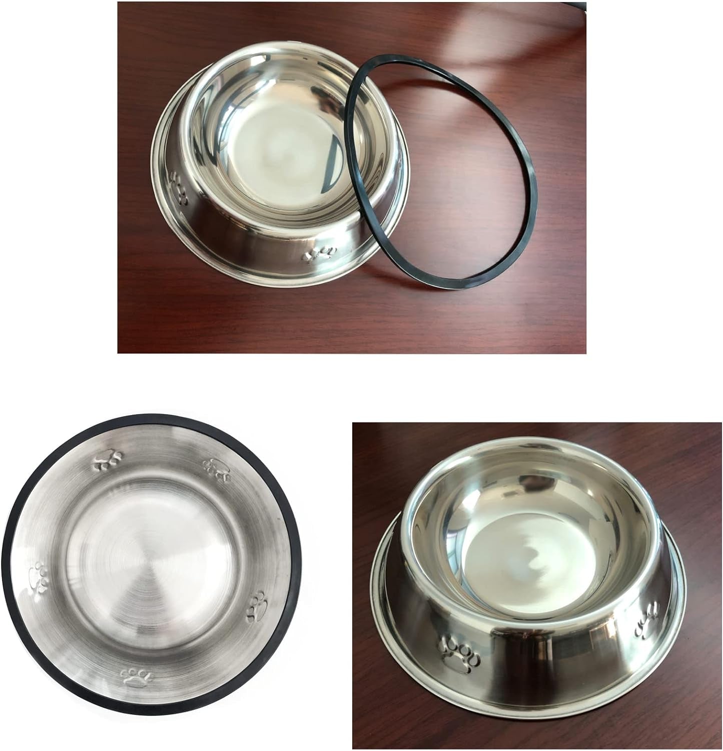 2 Stainless Steel Dog Bowls