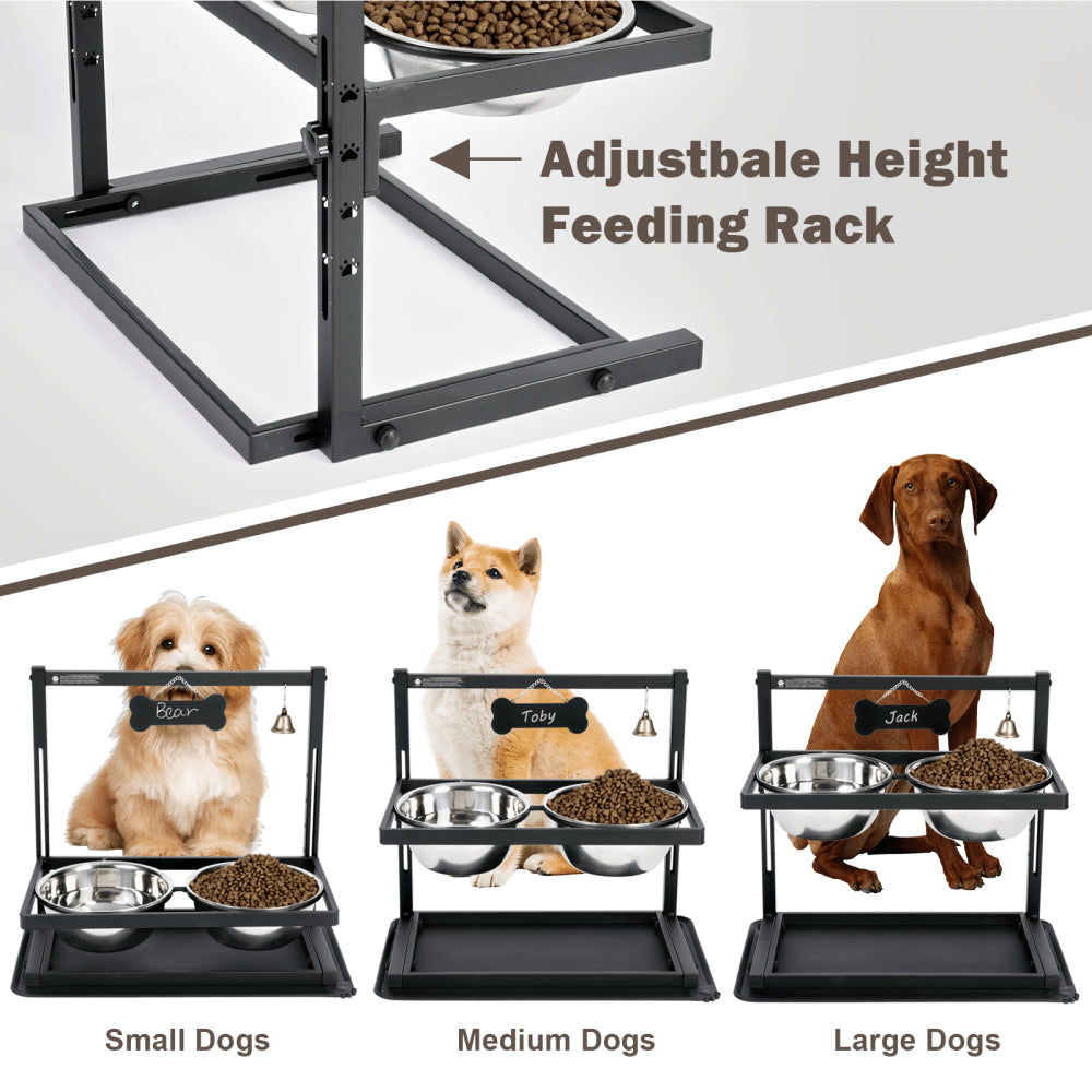 Height Adjustable Elevated Dog Bowls